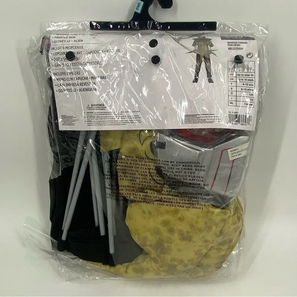 Alien Hunter Kids Halloween Costume - Black and Yellow Child Standard Size